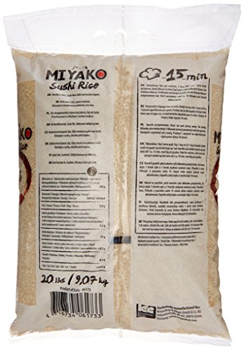 Miyako Sushi Reis, Rundkorn, 1er Pack (1 x 9.07 kg)