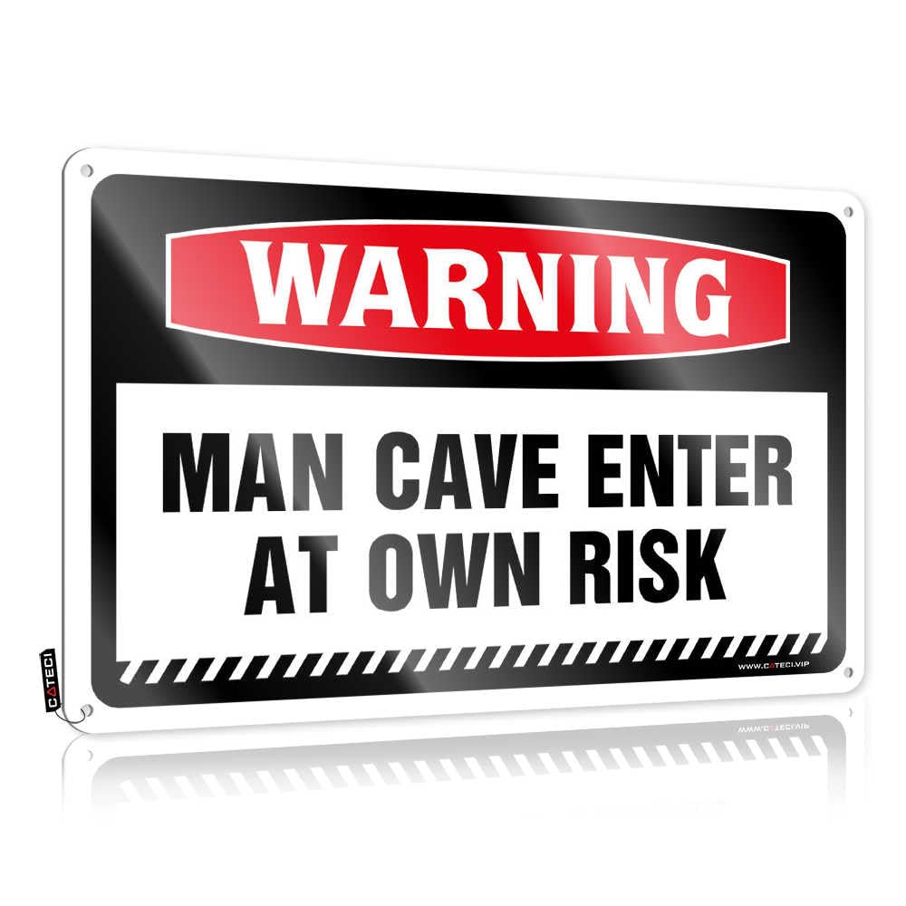 Fzfn Colour Plaque Awesome Outdoor Pool Decor Home Decor - Warning Man Cave Enter At Own Risk Soft Bath Rustic Style Artwork For Saloon Bar(30X40cm)