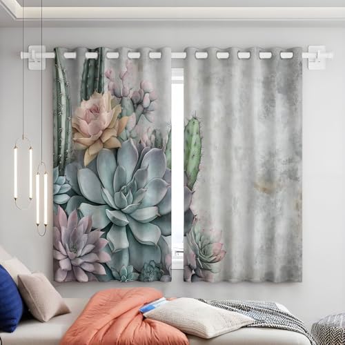 Rideaux a oeillets succulentes avec impression 3D haute densite