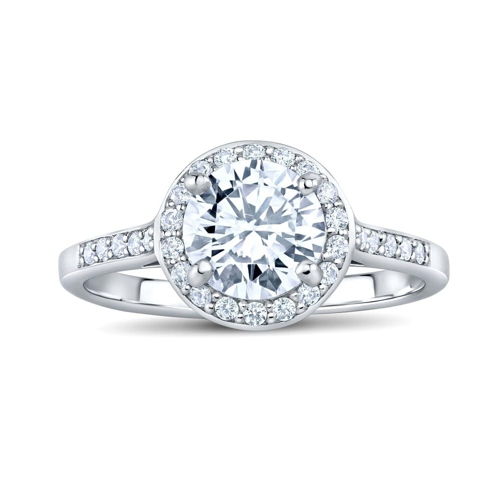 SILVEGO Anello di Fidanzamento Skye in Argento 925 con Swarovski Zirconia, FNJSMR035sw