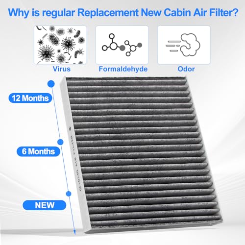 Image of Cabin Air Filter With Activated Carbon,For Nissan 2002-2006 Altima Maxima Sentra Murano X-Trail,For Mitsubishi 2007-2020 Outlander Lancer RVR,For infiniti 2003-2007 G35 FX35 FX45,For CF10140