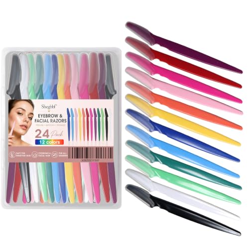 24 Pcs 12 Colors Dermaplane Face Razors