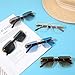 GGSTDDUP 5 Pairs Rimless Sunglasses for Women Men Fashion retro semi Rectangle Square Frameless UV400 Protection Cool Sunglasses