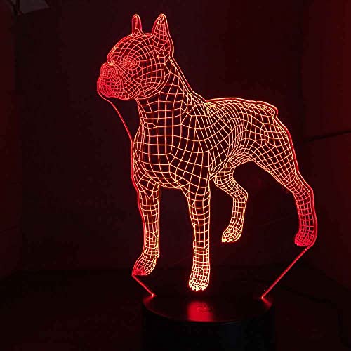 GRJAWN 3D Lámpara, Animal perro 16 colores USB Touch lámpara para el Hogar Decoración para Niños Mejor Regalo Cuarto de cumpleaños para niños niñas, LED luz de la noche de Navidad Cover