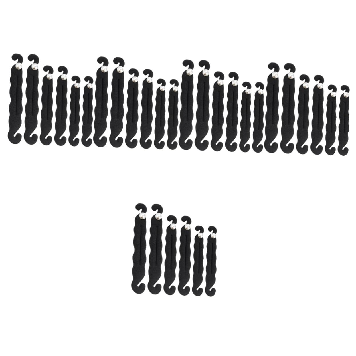 Beavorty 5 Set Di Eleganti Fermagli Per Chignon Decorati Per Donne Arricciacapelli Strumento Per Coda Di Cavallo Set Di Modellatori Per Chignon 6 Pezzi*5