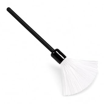 Taction Professional Fiberglass Fingerprint Brush, White Includes Protective Tube case
