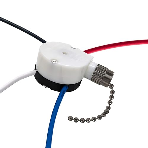 Miniatura 1 de Zing Ear ZE-208S E89885 - Interruptor de ventilador de techo de 3 velocidades y 4 cables, interruptor de ventilador de techo, interruptor de control