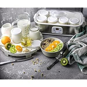 Steba JM 3 Joghurt-Maker, Kunststoff, 1.5 liters, Edelstahl/weiß