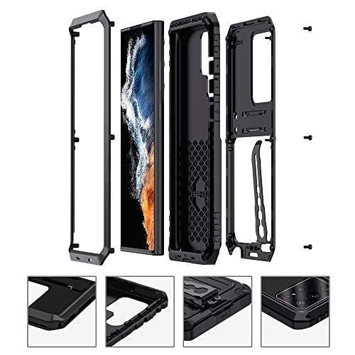 Étui Samsung S22 Ultra antichoc camouflage rigide avec support de support intégré - 3