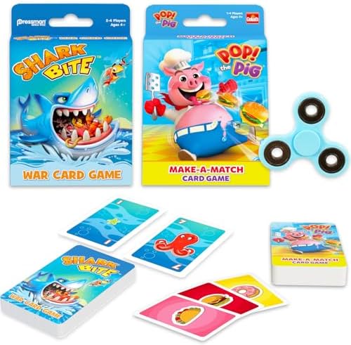 Goliath Shark Bite and Pop The Pig Card Games Set - Bundle with War and Memory Match Cards for Kids | Family Game Night War and Matching Activities image 4