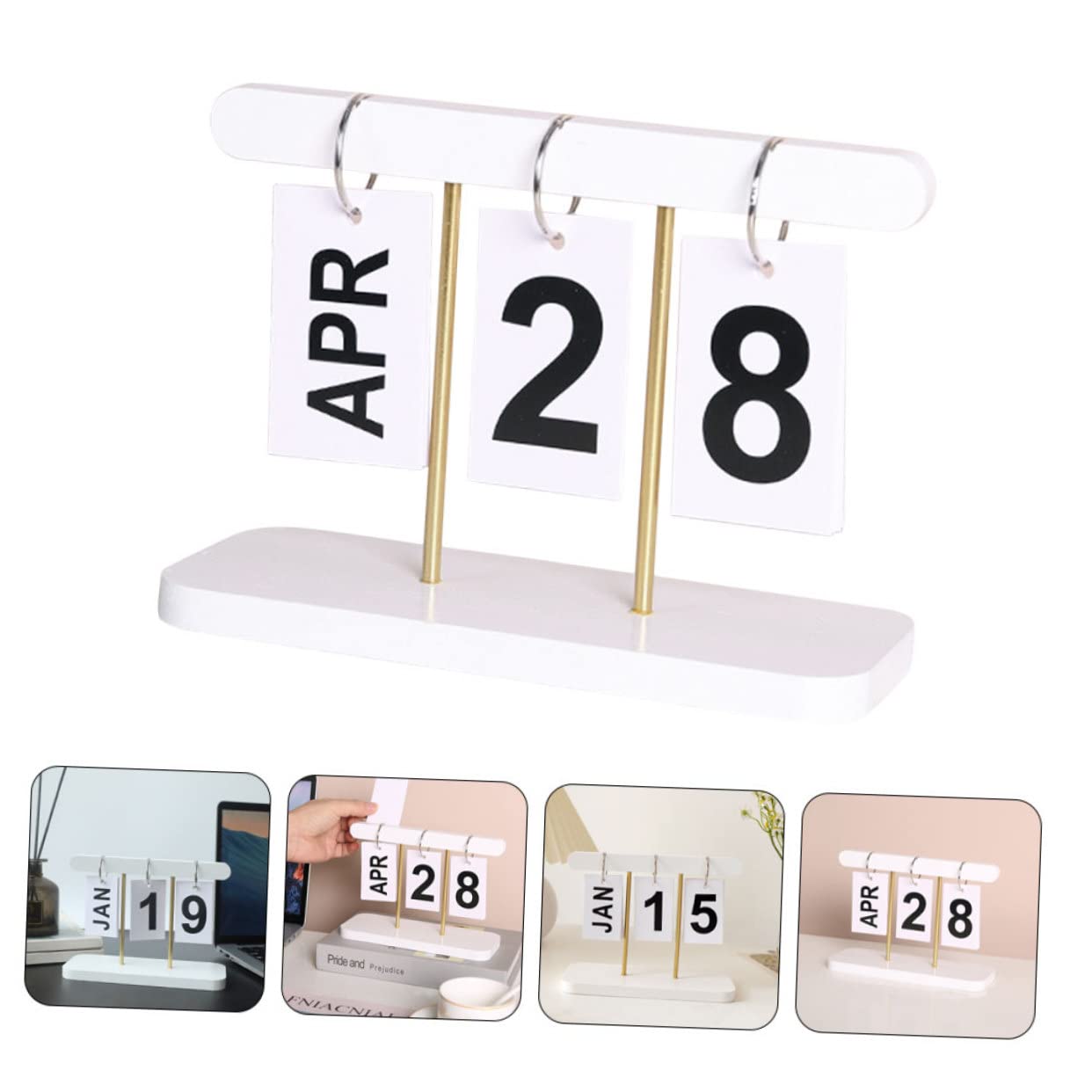 VILLCASE 3stücke Desk Standing Calendar Design Praktischer Tischkalender Für Home Office Dekoration Wiederverwendbarer Jahreskalender Und Anzeigt