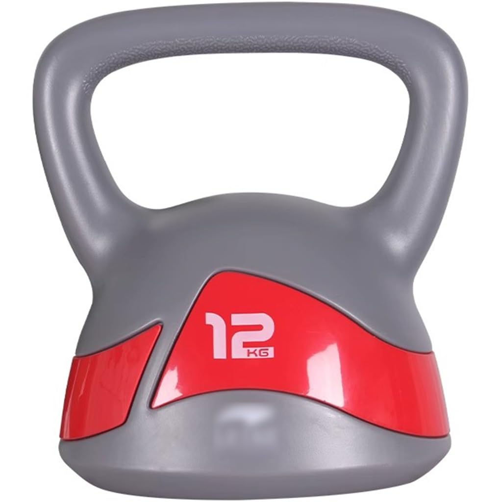 Pesa Kettlebell Entrenamiento De Fuerza para Hombres Pesa Rusa, Práctica De Yoga En Casa Educación Física Pelota Rusa, Sentadillas/estocadas/elevación(Red-12kg)
