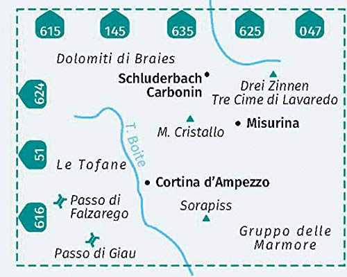 Foto von KOMPASS Wanderkarte 617 Cortina d'Ampezzo, Dolomiti Ampezzane 1:25.000: markierte Wanderwege, Hütten, Radrouten