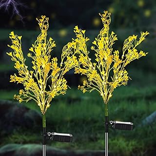GloBrite Solar Garden Lights - Outdoor Flowers Decorative Ornaments, IP65 Waterproof Dusk to Dawn Stake Lights for Patio, Garden, Yard, Lawn, Pathway Decoration