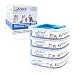 4 Pack Refills Fit Litter Genie Pail Waste Disposal Systems for Cats - 21 Feet Extra Long Capacity with Odor Smell Control Protection