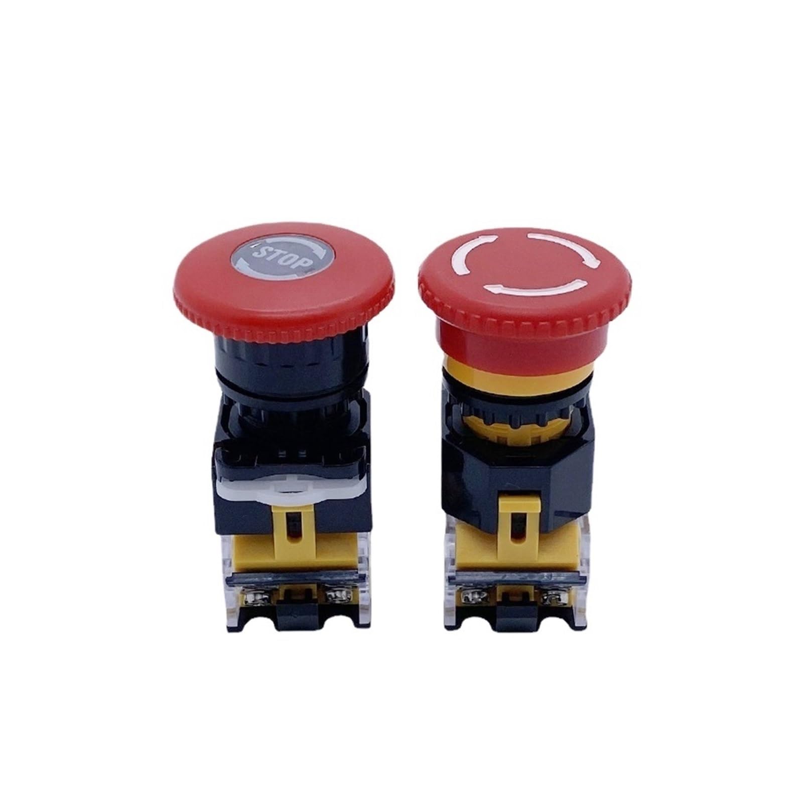 JGNAYRKJQI 1pcs Emergency Stop 10A 380V 22mm self-Locking Head Power Button Switch 1NO 1NC LA38-11ZS