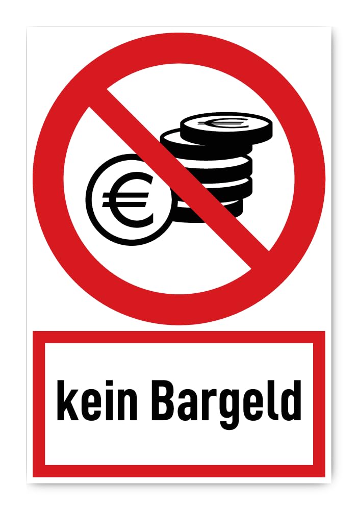 Verbotszeichen „Keine Scheine/Bargeld“ – 6 St Produktbild-Vorschau 5