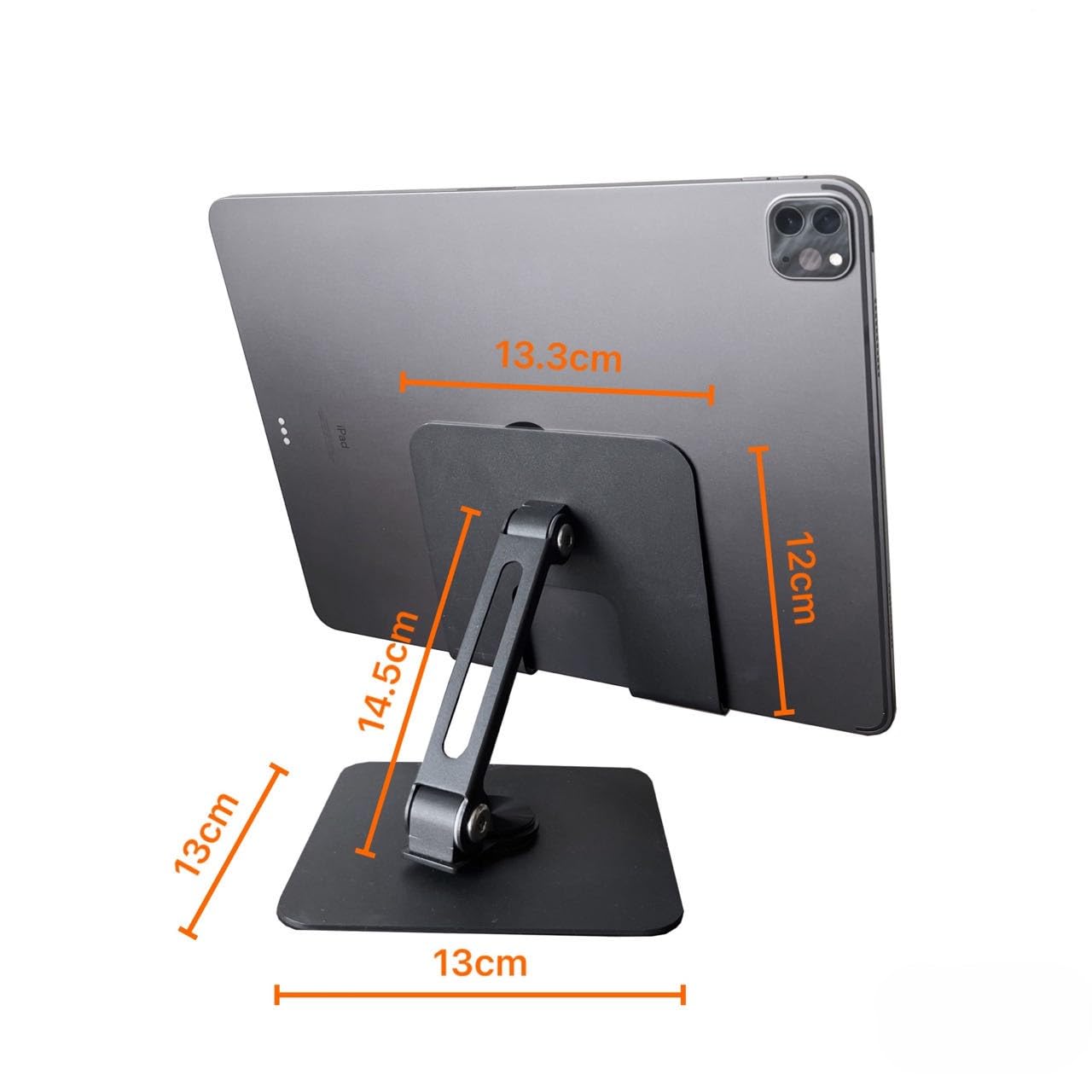 TARKAN 360 Degree Rotating Adjustable Metal Tablet Stand, Foldable Desk Mount Holder for Upto 12 Inch iPads & Tabs (Silver) 13 51XCk8bny4L. SL1280