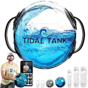 Tidal Tank Sphere Mini – Heavy Bag Aqua Ball, Water Weight – Sandbag Weight Set for Home Gym, Adjustable Sand Bags Weights Workout – Portable Exercise Fitness Equipment – Workout Videos