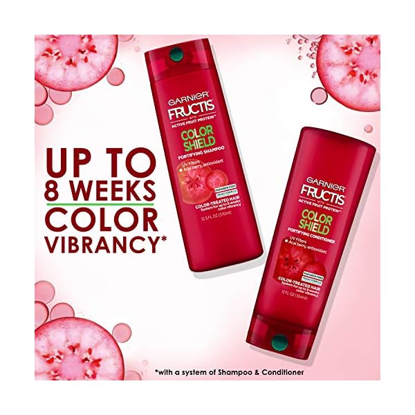 Garnier-Fructis-Color-Shield-Conditioner-Color-Treated-Hair-12-fl-oz Garnier Fructis Color Shield Anti-Fade Conditioner for Color Treated Hair, 12 Fl Oz, 1 Count (Packaging May Vary)