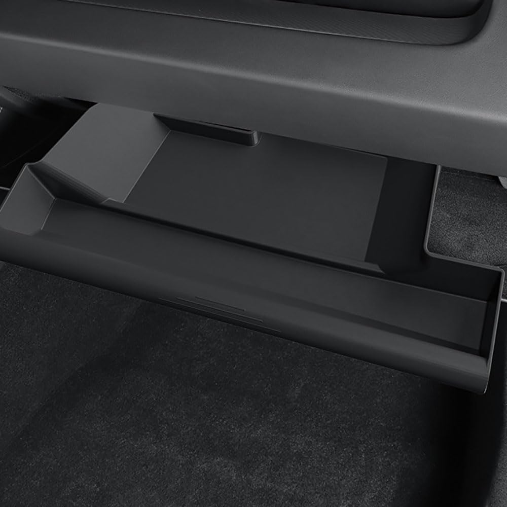 Handschuhfach-Aufbewahrungsbox für Tesla New Model 3+ Highland TPE Handschuhfach Schublade Aufbewahrungsbox Organizer Partition Autozubehör