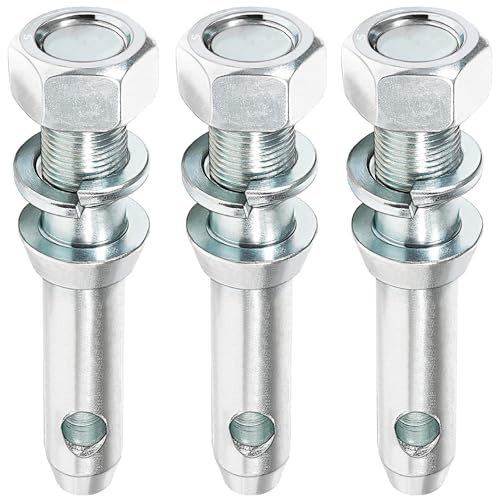 Upgraded S07020800 Cat 1 Draw Pin Hitch Tractor Pins Cat 1 Top Link Pin 5-1/2 in Universal Forged Draw Pin Lift Arm Pin Accessories for Tractors 3 Pack