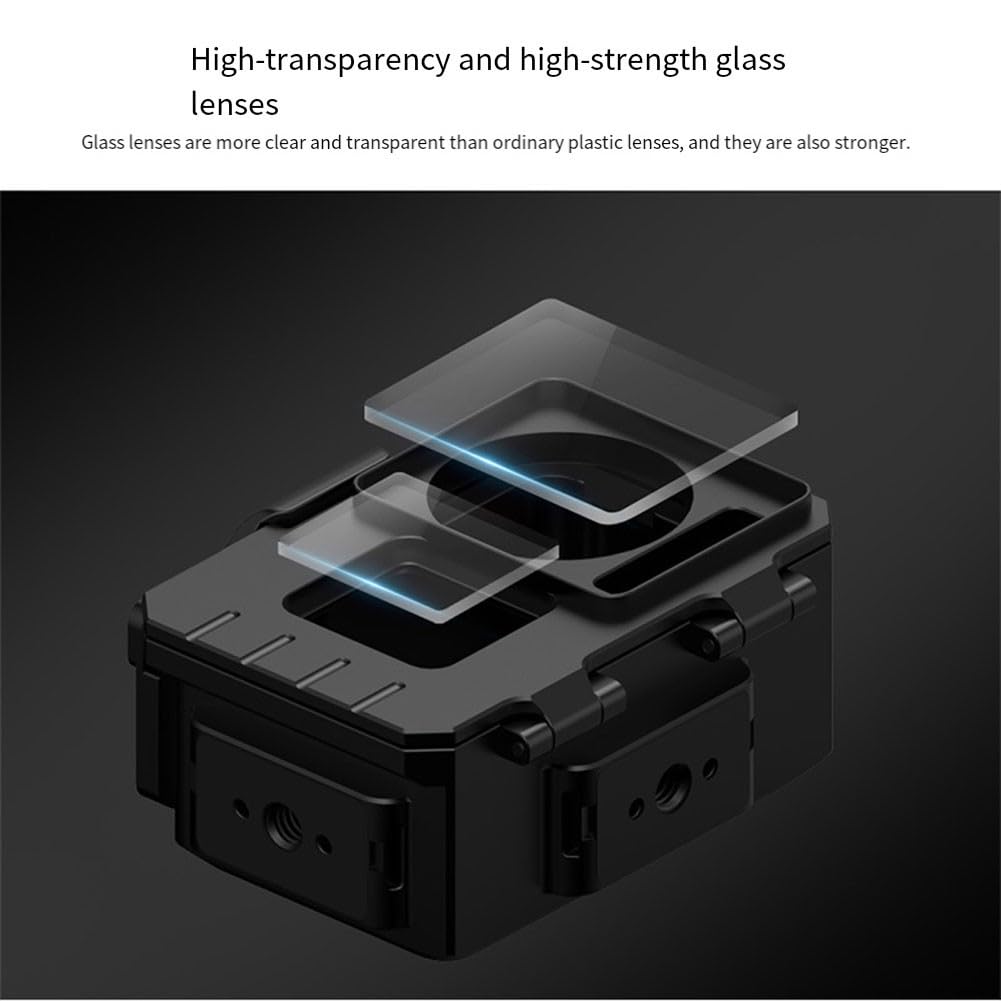 Underwater Dive Case Action 5, carcasa de aluminio impermeable de 80 m con lente de vidrio HD y soporte lateral, para color negro