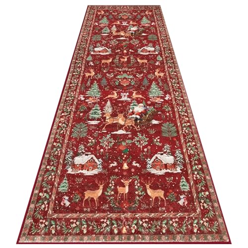 Tapis de Noël exquis aux finitions soignées idéal pour sublimer une chambre à coucher - 2