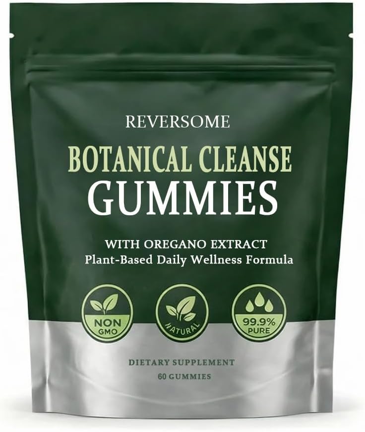 Reversome Cleanse Gummies, with Oregano Extract & Black Seed Oil, Supports Nail & Skin Appearance, Non-GMO, 60 Count