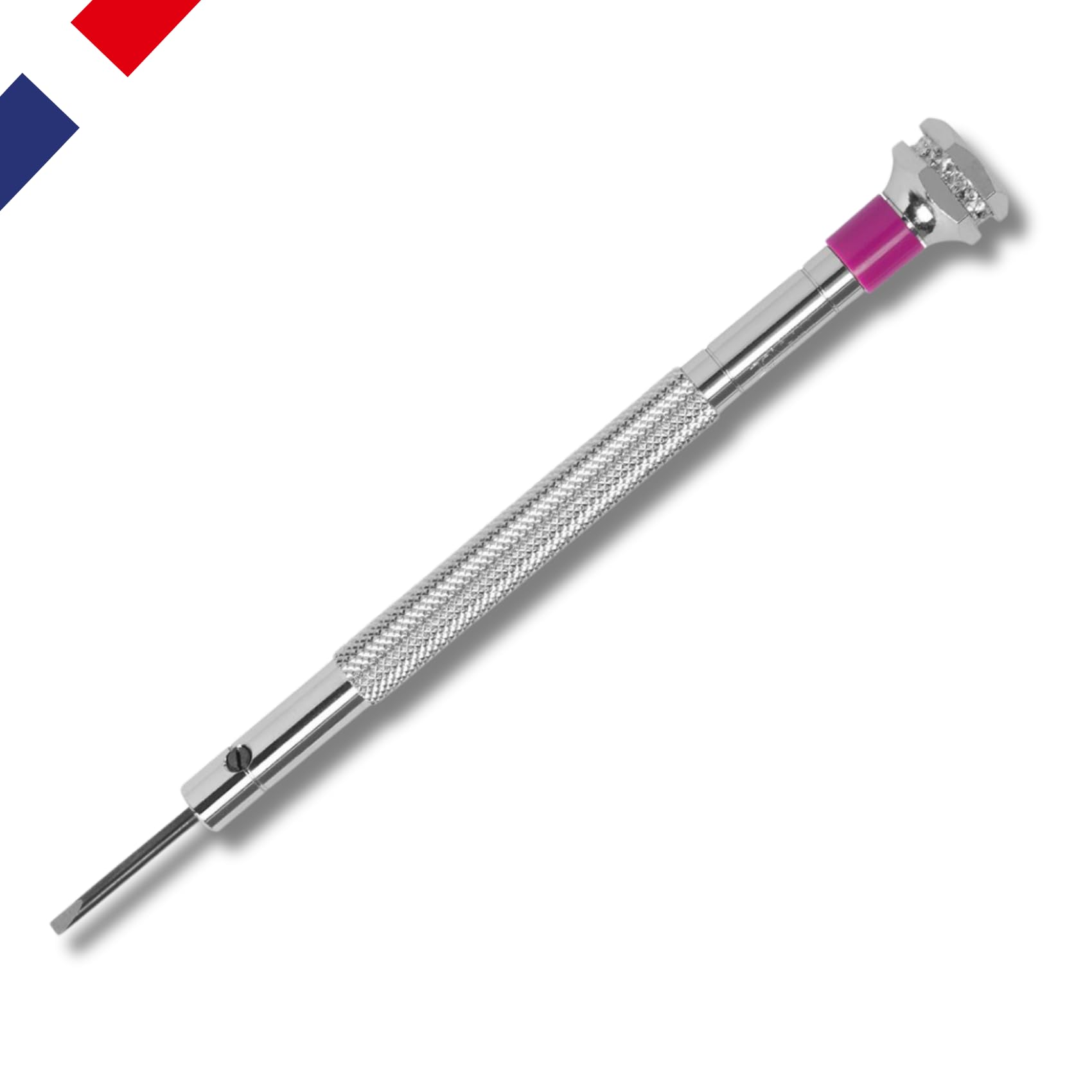 MV – Drehsockel mit 9 Uhrmacherschraubendrehern mit Ersatz-Bits – Größen von Ø 0,6 mm bis 3,0 mm