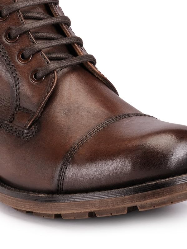 Image of TEAKWOOD LEATHERS Men Chelsea Mid Top Boots Perfect for Casual, Parties & Special Occasions Comfort, Durable Genuine Leather Boot Shoes | SH MJ 31 P