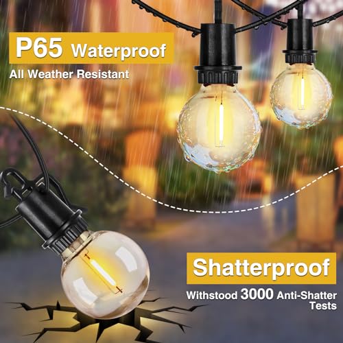 Zjojo 60Ft Outdoor String Lights, G40 Globe Outdoor Lights With 30 Shatterproof Led Bulbs thumb #2