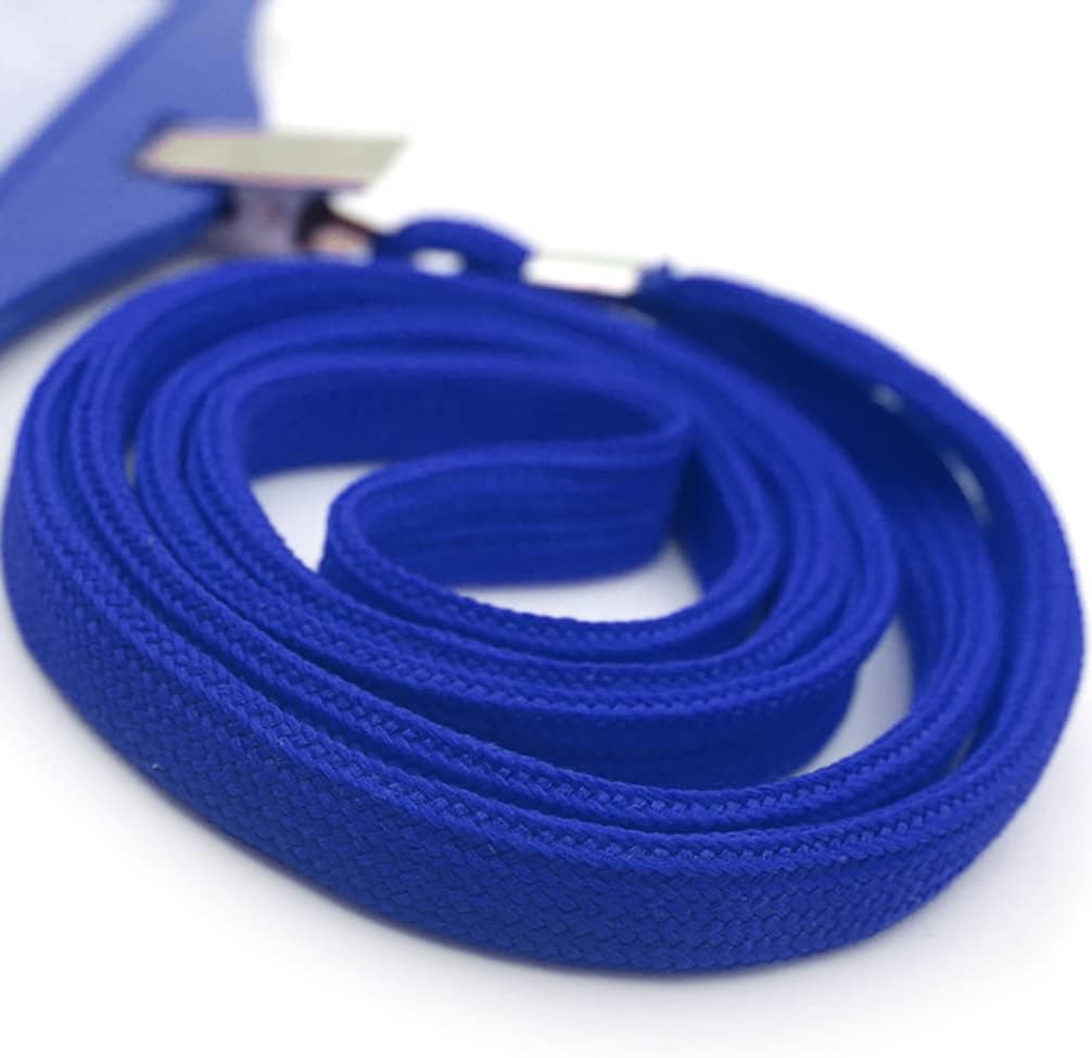 Ollain Badge Lanyards Neck Bulk Cruise Lanyards Lanyard with Clip for ID Card Name Tags Badge Holders (Blue, 100 Pack)