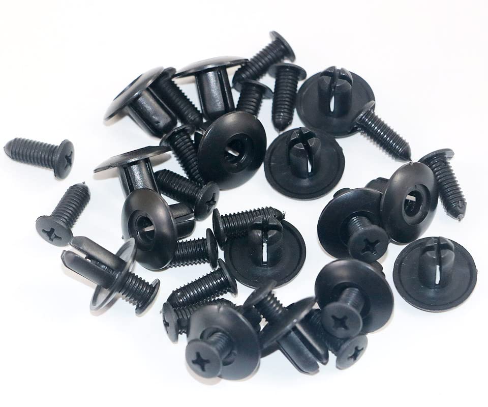 25 Bumper Retainers Fender Liner Clip Hood Rivets Trim Fasteners - Foto 2