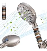 Ryamen Filtered Shower Head with Handheld, High Pressure 9-Spray Modes Detachable Shower Head wit...