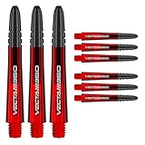 Winmau Dart Shaft - Vecta Blade360 Polycarbonate Dart Stems - 1 Set per Pack (3 Darts Shafts in Total) - Professional Darts Accessories - Red & Black Blade360 Intermediate Shafts