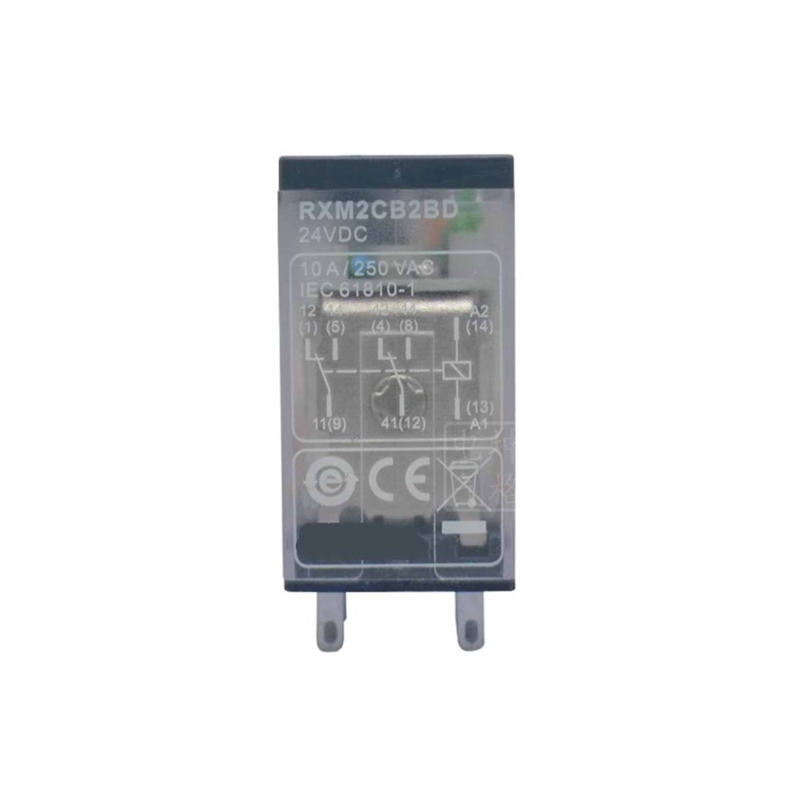 Relé pequeño RXM2CB2BD DC24V con luz indicadora para control visual instantáneo 5