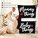 Sahjzk Mommy and Baby Matching Pouch Set, Mommy Things and Baby Things Bags, Gifts for New Moms Expecting Moms, Matching Travel Cases, Black Set of 2