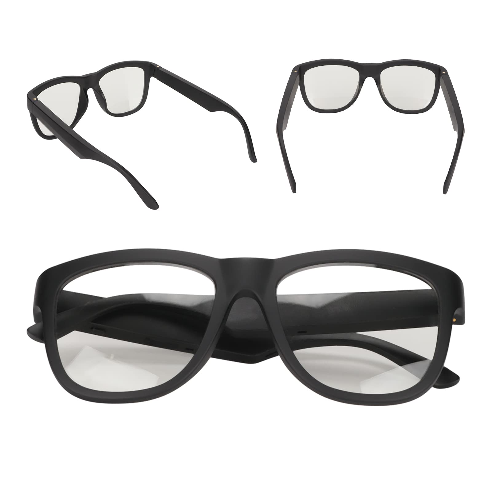 Lunettes Intelligentes, Lunettes de Audio Bluetooth sans Fil Micro et Haut-Parleur Intégrés Commande Vocale Appel Mains Libres, Écouteurs Multifonctions sans Fil à Oreille