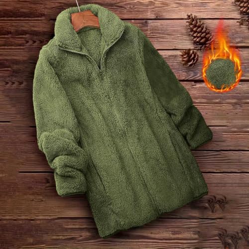 Sherpa Jacket Women Stand Collar Teddy Fleece Coat Fall Winter Outerwear - image 7