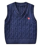 pullunder 110 Mit den Designs von Solid Color, klassischem V-Ausschnitt und lockerem Schnitt bietet dieser ärmellose Kinderpullover eine lässige Retro-Mode für Sie
