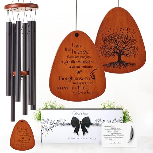 Image of 32 Inch Memorial Wind Chimes Outdoor, Wind Chimes for Loss of Loved One, Memorial Gifts for Loss of Mom, Sympathy Gifts for Mother, Father, Brother, Sister
