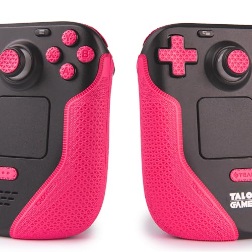 Image of TALONGAMES Controller Grips Compatible with Steam Deck OLED /Steam Deck Controllers, Anti-Slip, Sweat-Absorbent, Textured Skin kit, for Handle Grips, Buttons, Triggers, D-pad (Ultra - Pink)