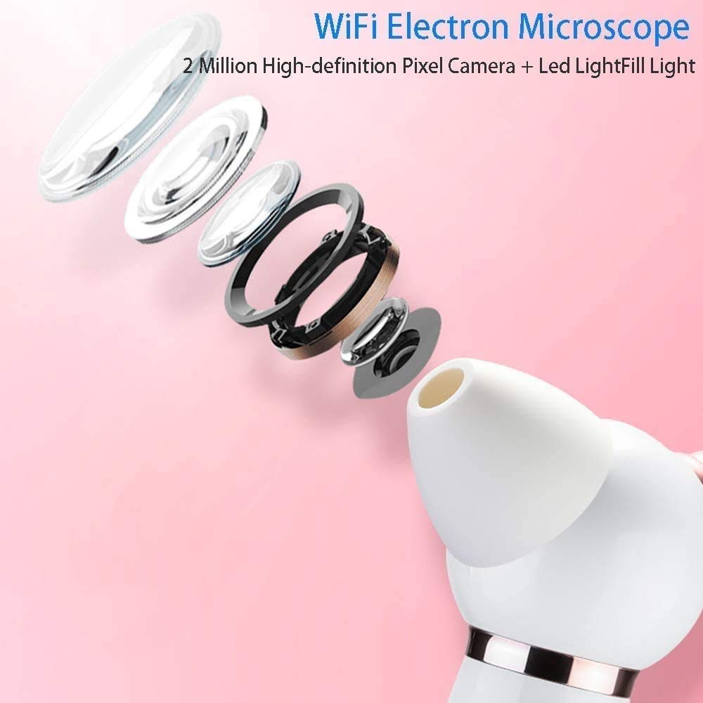 Blackhead Remover Vacuum Blackhead Strumento di rimozione Aspirapolvere Blackhead Aspirapolvere, Viso ricaricabile USB Aspirapolvere Acne Comedo Extractor Tool Poro Aspirapolvere Aspiratore con