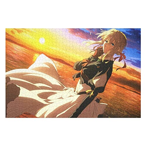 ヴァイオレットエヴァーガーデン ジグソーパズル 木製パズル 知育玩具 おもちゃ リラックスできて、知的好奇心を刺激する木製パズル 大人と子供への最高のギフト萌えグッズ 1000 PCS