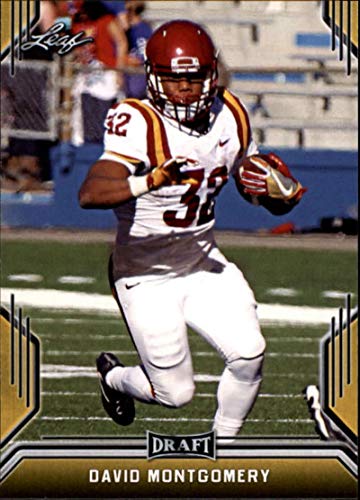 2019 Leaf Draft Gold #16 David Montgomery (RC - Rookie Card)(NFL Football Draft Pick) NFL Football Card/None NM-MT