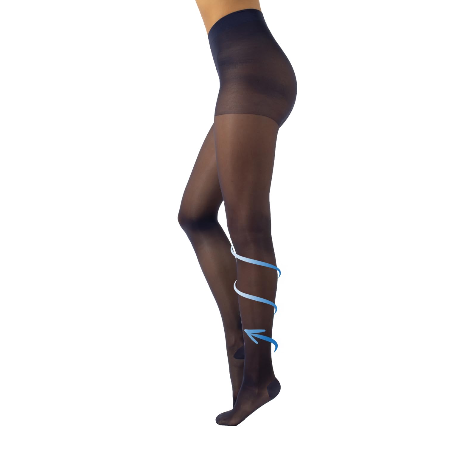 CALZITALY Stützstrumpfhose mit starker Kompression 10 mm/Hg, Feine Kompressionsstrumpfhosen Damen, S, M, L, XL, XXL, 3XL, 4XL, 70 DEN, Made in Italy
