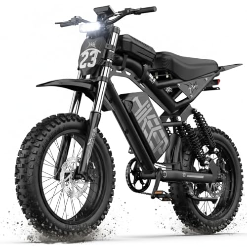 Image of High Power Electric Bike for Adults, 1500W-4000W Peak Ebike with UL Certified Battery, 20 inch Fat Tire Retro Scrambler Moped Style & Off-Road Electric Motorcycle, Full Suspension