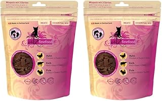 catz finefood Meatz Cat Treats Essential Mix - Crispy Strips from the Most Popular Meats - Cat Snack for Allergy Sufferers without Sugar, Grain-Free (1 x 45 g) (Pack of 2) product image