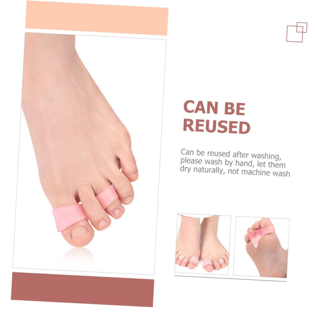 12pcs SEBS Double-Hole Toe Separators for Hallux Bunion and Overlapping Toes Foot Bunion Protector for Pedicure and Manicure Suitable for Women and Men